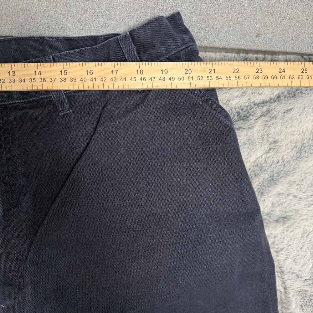 Carhartt B11-MDT Loose Fit Washed Duck Dungaree Pants Navy 46x32 Mens - Picture 2 of 10